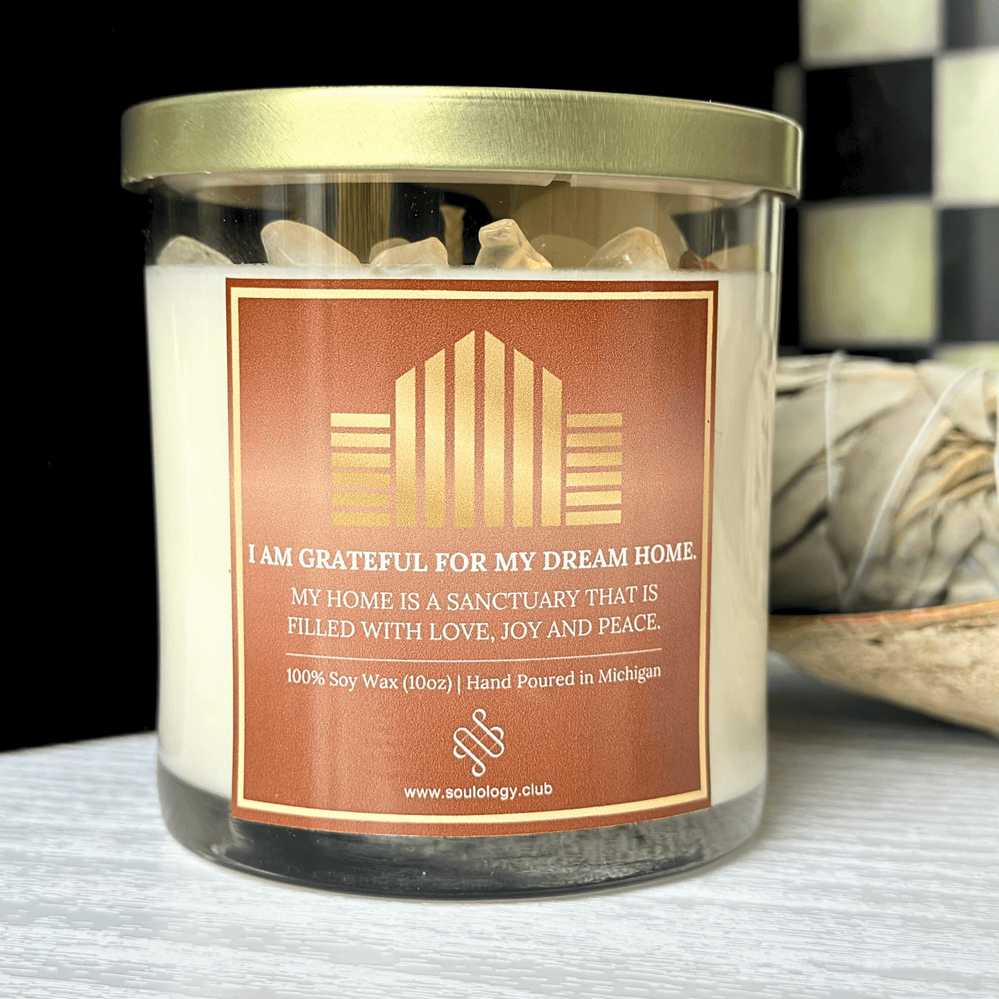 My Dream Home Crystal Candle