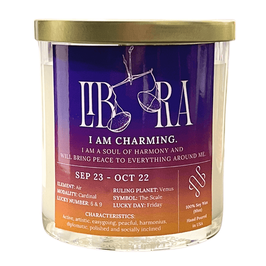 Libra Zodiac Sign Candle